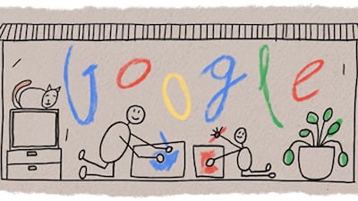 A Google Doodle has been released on UAE Father's Day, which falls on June 21. Photo: Google