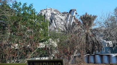 The plaza tower block was demolished in a matter of seconds.
