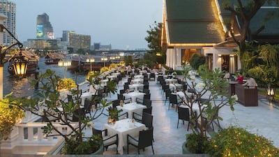 Across the Chao Phraya River from the hotel, Sala Rim Naam restaurant serves traditional Thai cuisine. Courtesy Mandarin Oriental Hotel Group