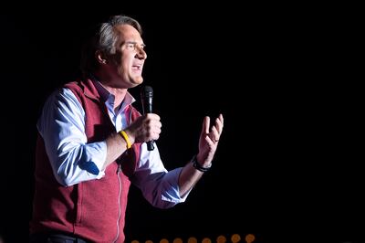 Glenn Youngkin addresses supporters at a campaign rally in Leesburg after the gubernatorial race in Virginia. AP Photo