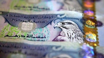 The UAE dirham is pegged to the dollar.