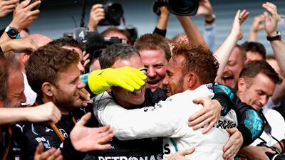 Mercedes-GP driver Lewis Hamilton came from behind, literally, to win the Italian Grand Prix on Sunday. Getty Images