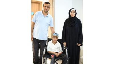 Yas Clinic in Khalifa City successfully discharged a young Palestinian patient following a life-saving bone marrow transplant. Photo: Wam