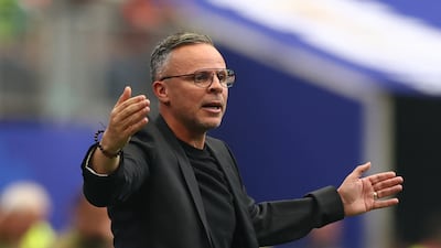 Morocco coach Mohamed Ouahbi during the first-half. Reuters