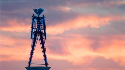 Black Rock City in Nevada, the site of the annual Burning Man festival, which attracts around 70,000 people. AP