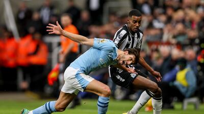 Well-timed challenge prevented Isak putting side in front but should have been penalised for dumping Gordon to the floor minutes before City’s opener. EPA