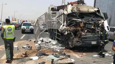 Police issued a warning to the public after a string of accidents in Dubai this week. Courtesy: Dubai Police