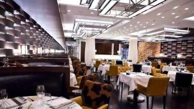 The Rib Room restaurant in Dubai's Emirates Towers. Antonie Robertson / The National