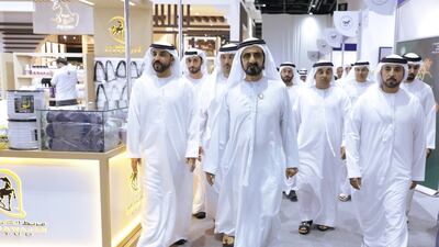 Sheikh Mohammed bin Rashid, Vice President and Ruler of Dubai, attends the opening day of the Dubai International Arabian Horse Championship. Photo; Dubai Media Office
