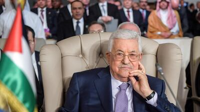 Palestinian president Mahmoud Abbas attends the opening of the 30th Arab Summit in Tunis, Tunisia. AP
