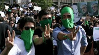 Protesters make their feelings known on the streets of Iran.