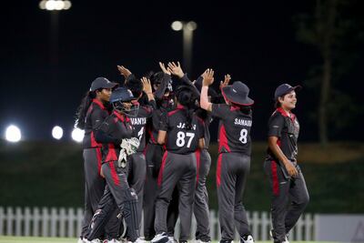 UAE players celebrate. Khushnum Bhandari / The National