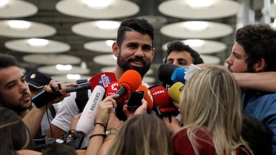 Diego Costa returned to Spain after ending his exile in Brazil. Sergio Perez / Reuters