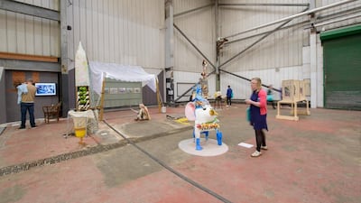 Works by Ramin Haerizadeh, Rokni Haerizadeh and Hesam Rahmanian on display at the Liverpool Biennial. Photo by Mark McNulty