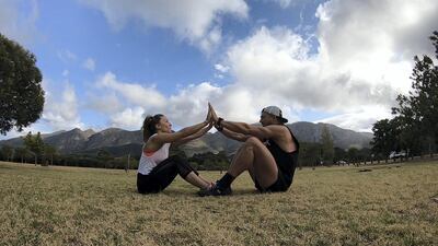 Partner workouts are both fun and effective, says Dubai athlete Marcus Smith.