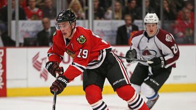 Jonathan Toews, left, is a winner, writes our columnist. Jonathan Daniel / AFP