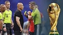 Egypt's coach Hossam Hassan complains to French referee Francois Letexier. Getty Images
