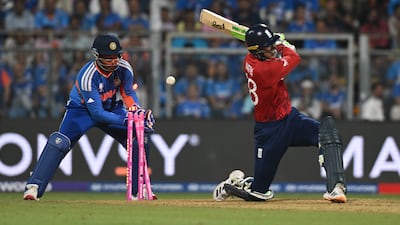 England's Tom Banton is bowled by Axar Patel of India for 17. Getty Images