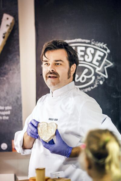 Francois Robin with heart-shaped neufchatel. Courtesy Sopexa