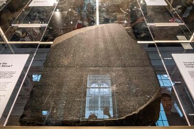 The story of the Rosetta Stone is almost as complex as the decoding of the hieroglyphs inscribed on its surface. AFP