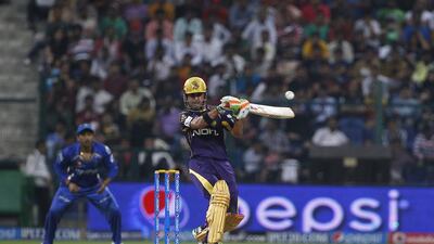 Gautam Gambhir of Kolkata Knight Riders, pictured during an Indian Premier League match against the Rajasthan Royals on April 29, 2014, hit 63 not out against Kings XI Punjab on May 11, 2014. Jeffrey E Biteng / The National