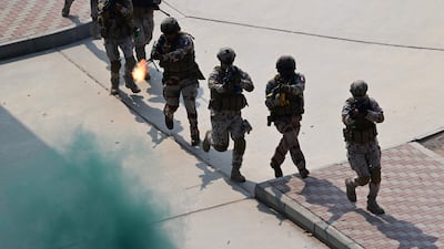 UAE Special Forces take part in a military exercise in Abu Dhabi. The counterterrorism operatives will now be withdrawn from Yemen. AFP