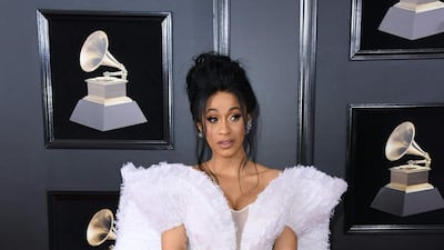 Cardi B wears Ashi Studio at the Grammy Awards on January 28, 2018. AFP