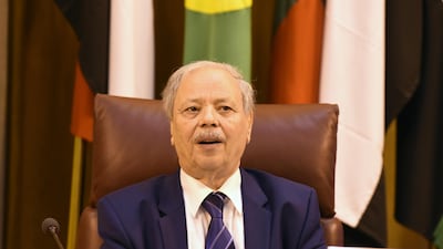 Ahmed bin Helli, deputy secretary general of the Arab League, died on Sunday at the age of 77. AFP / Mohamed El-Shahed
