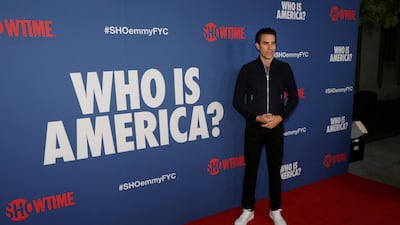 Cohen arrives at a Los Angeles screening for the Showtime Series 'Who Is America?' In one episode he lampooned Mr Moore, who then took him to court. Reuters