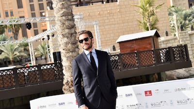 Actor Jake Gyllenhaal at a photocall during the Dubai International Film Festival in 2015. Getty Images
