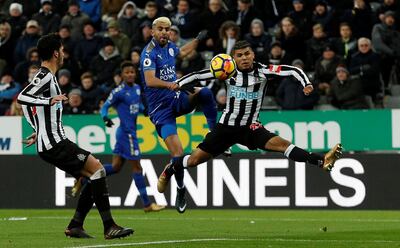 Leicester City's Riyad Mahrez in action against Newcastle United. Lee Smith / Reuters