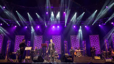 Wael Jassar performing during the 13th Mawazine Rhythms of the World music festival in Rabat May 31, 2014. (Photo by Karim Tibari)