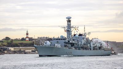 Richard Kemp, commander of the Royal Navy destroyer HMS Richmond, above, which was also deployed to the Red Sea, has been sanctioned. PA