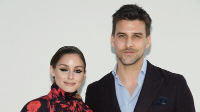 Olivia Palermo and Johannes Huebl attend the Valentino show (Photo by Pascal Le Segretain/Getty Images)