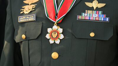The Emirates Military Medal, awarded to Col Azan Saif Al Tunaiji