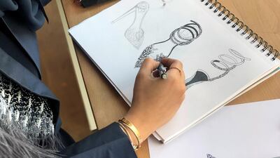 Ahad Bin Haider works on the winning design for Rene Caovilla