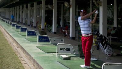Myanmar professional golfer Aung Win. Ye Aung Thu / AFP