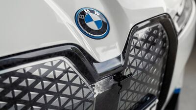 The iX's grille. Sealed tight.