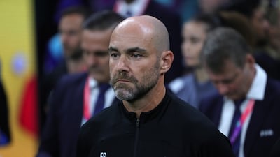 Qatar's head coach Felix Sanchez during the World Cup opening match against Ecuador. EPA
