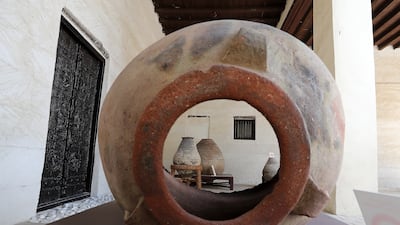 Pottery on display at the museum.