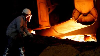 Blast furnace 8 owned by Thyssenkrupp in Duisburg, Germany. The firm has merged with Tata Steel. Friedemann Vogel/EPA