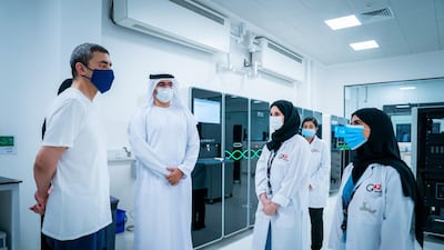 During Sheikh Abdullah’s visit to Omics Centre of Excellence, he was briefed on the outlook for genomic technology and the services it plans to introduce. Wam