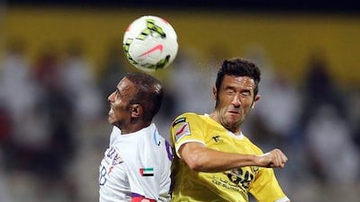 Hugo Viana, right, of Al Wasl played a vital role for the club this past season and the club is hoping to retain his services for next year. Ashraf Al Amra/ Al Ittihad