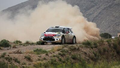 Sheikh Khalid Al Qassimi piloted his Total Citroen Abu Dhabi rallycar to a podium finish in Iran. Courtesy Total Abu Dhabi Racing