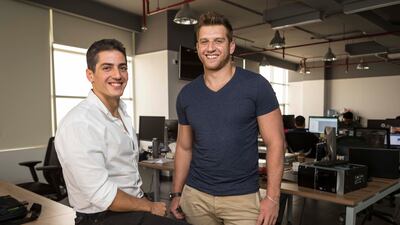 Geeks founders Mousa Yassin, left, and Fathi Al Sharif Antonie Robertson / The National
