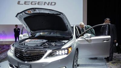 Honda will also launch the Legend in China following its introduction in the US, Canada and Mexico last year. Kimimasa Mayama / EPA