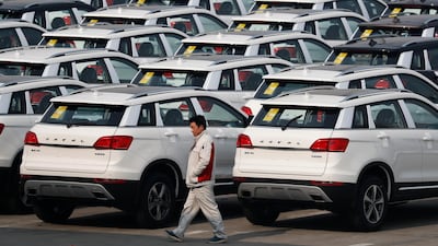 Haval 4x4 models parked outside the Great Wall Motors assembly plant in Baoding in north China's Hebei province. Home-built 4x4s are now the main players in the country's off-road sector. Andy Wong/AP