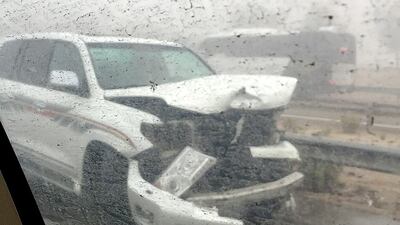 The scene described by eyewitnesses was reminiscent of 2008 when more than 200 cars crashed in heavy fog during morning rush-hour on the Abu Dhabi-Dubai motorway near Ghantoot, killing four, injuring 350 and leaving 20 cars blazing in the wreckage on what became known as Fog Tuesday. Photo by Thomas Crompton