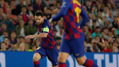Messi controls the ball. AP Photo