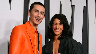 Timothee Chalamet and actress Odessa A'zion star in Marty Supreme. AFP